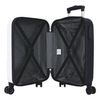 Trolleykoffer happy stitch wit, 50cm