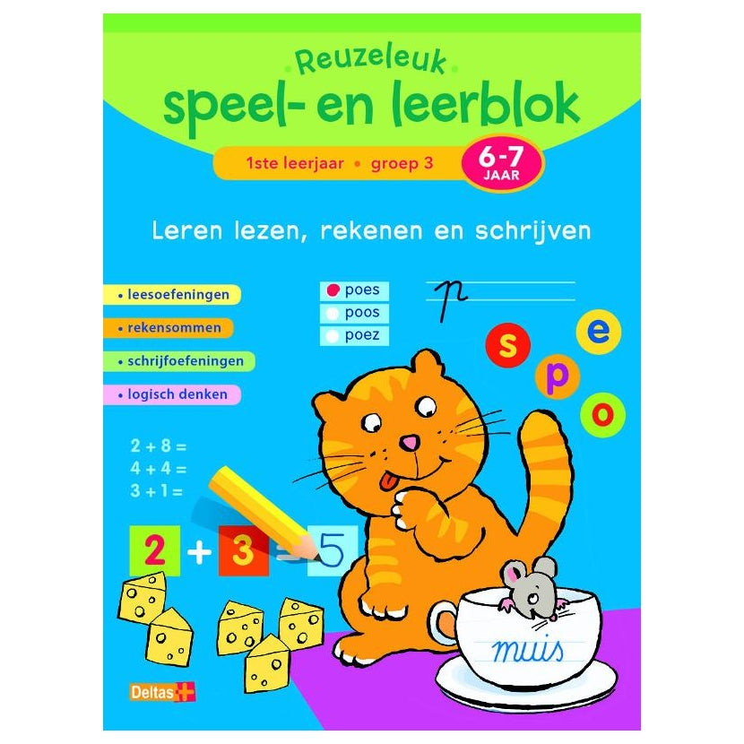 Deltas reuzeleuk speel- en leerblok lezen, rekenen en schrijven
