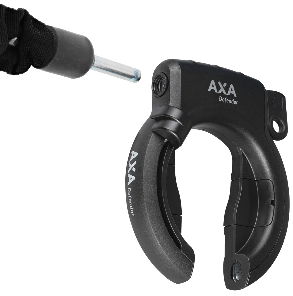 Axa Ringslot Defender Retractable zwart