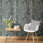 Dutch wallcoverings behang steigerhout grijs-blauw