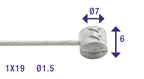Elvedes rem binnenkabel 2250mm gegalvaniseerd ø1,5mm t-nippel (op kaart)