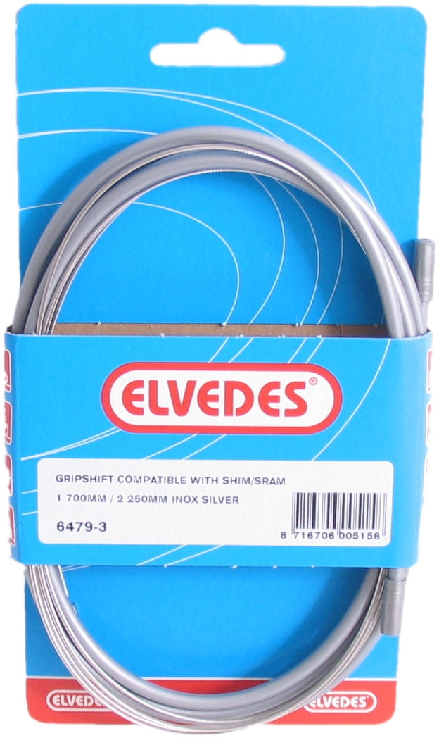 Versnellingskabelset 3-speed Elvedes Nexus 1700 2250 mm RVS - zilver (op kaart)