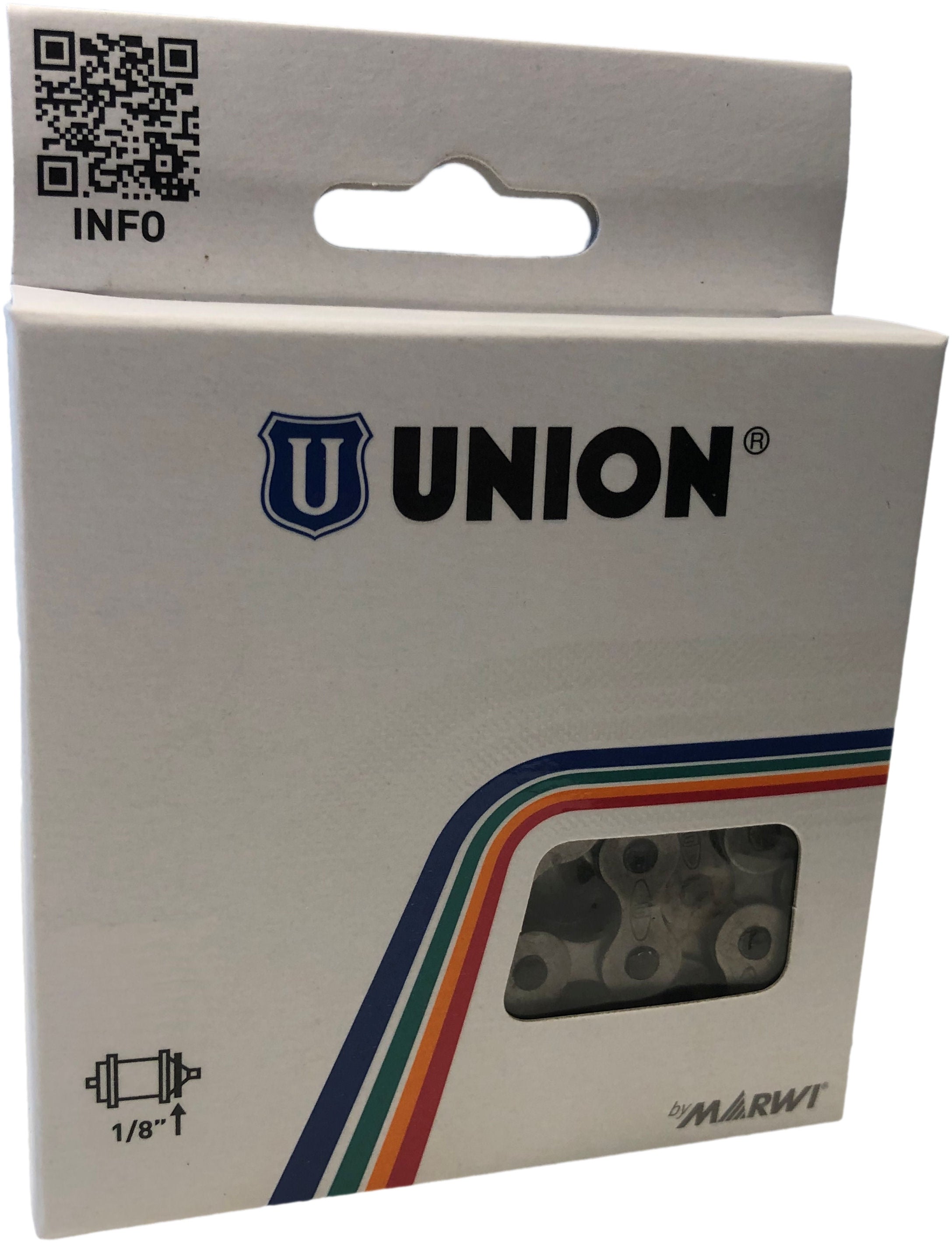Union Anti Roes Fietsketting 1 2x1 8 - 112 schakels - Titanium Grijs