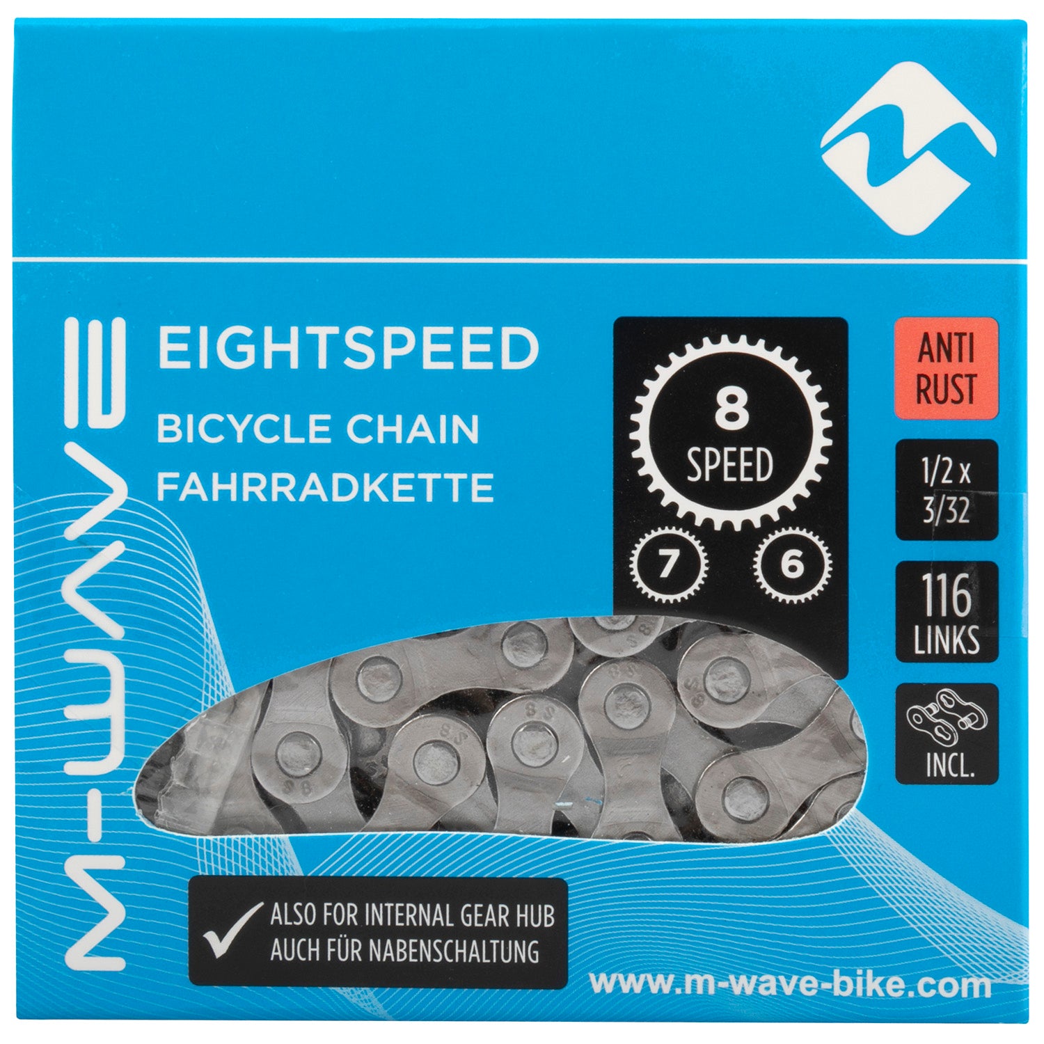 M-wave ketting 8v 1 2x3 32 e-bike