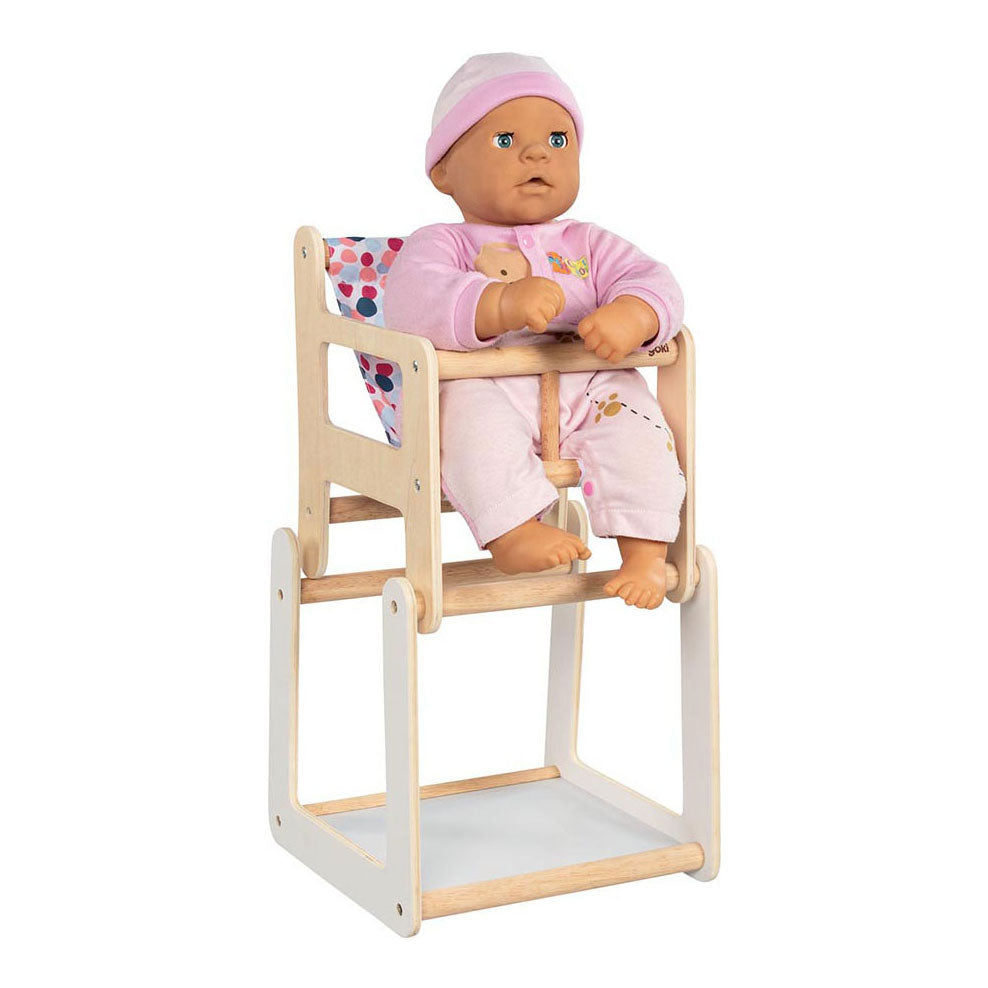 Goki houten poppenstoel met tafel 2in1