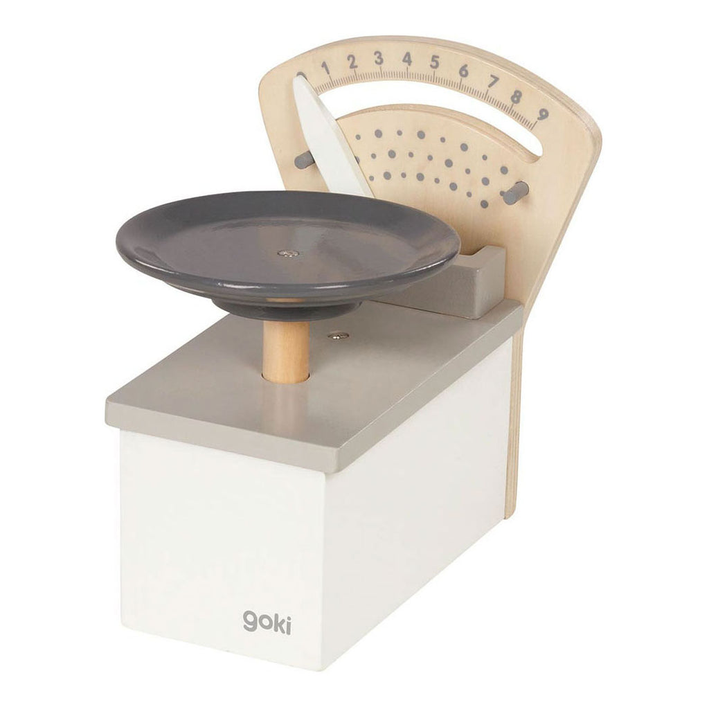 Goki houten weegschaal grijs wit