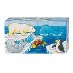 Goki houten blokpuzzel safari, 5st.