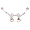 Goki houten wandelwagenketting paard met clips