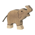 Goki holztiger houten olifant klein slurf omhoog