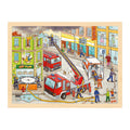goki houten legpuzzel brandbestrijding, 96st.