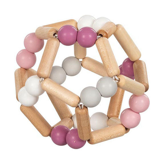 goki houten grijpring elastische bal roze
