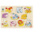goki houten noppenpuzzel dieren baby