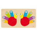 goki houten telpuzzel hand, 14st.