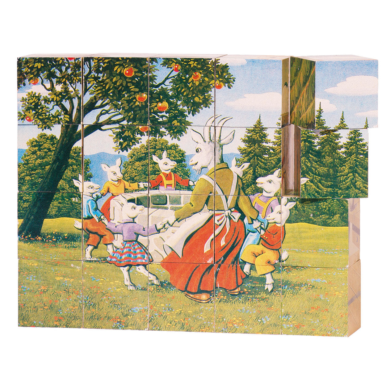 Goki houten blokpuzzel sprookjes