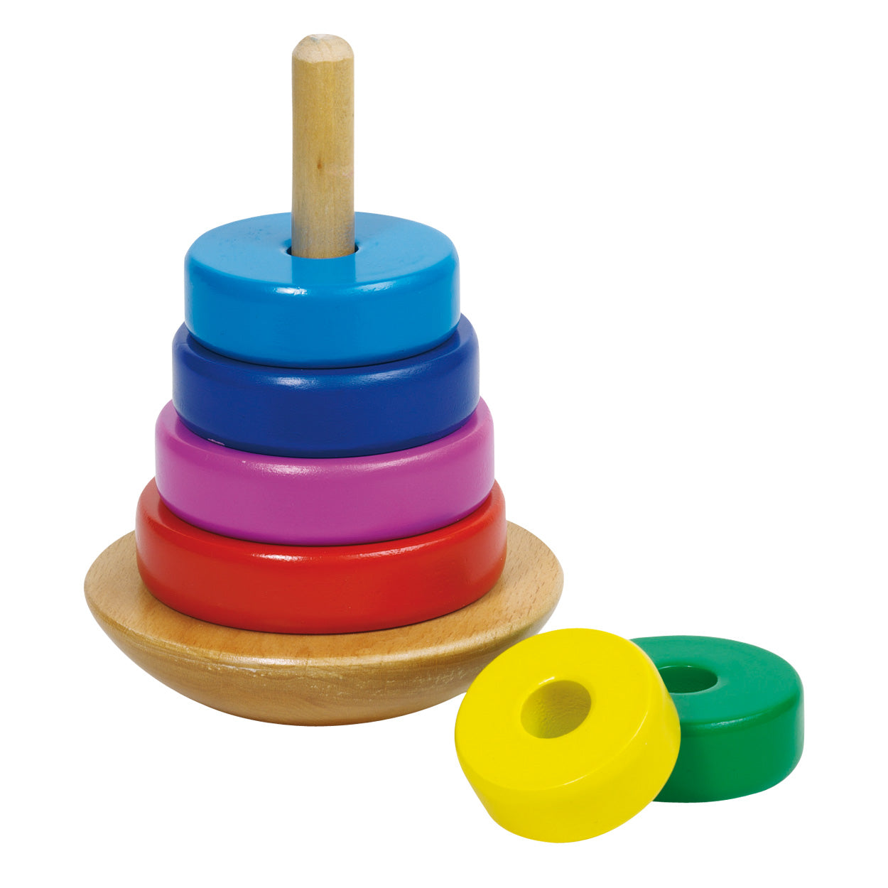 Goki houten stapeltoren kleur, 8dlg.