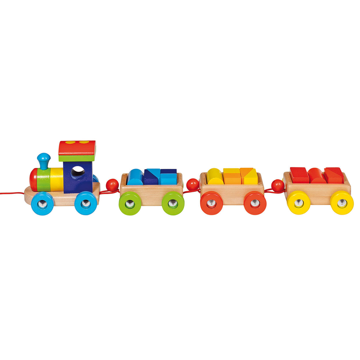 Goki houten trein met blokken