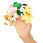 Goki pluche vingerpop dier, 6st.