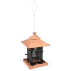 FLAMINGO FLAMINGO Vogelvoedersilo Zulma 22 cm hout zwart en bruin