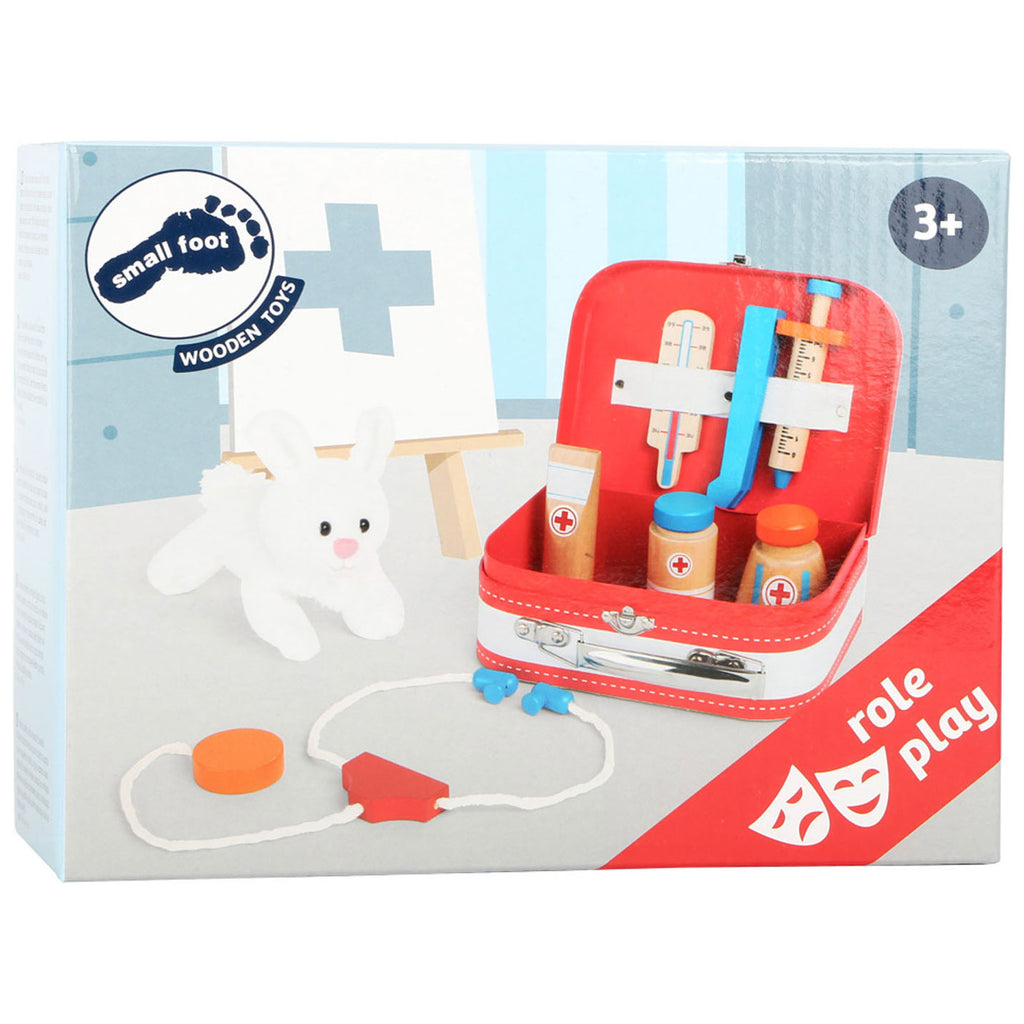 Small foot - houten dierenarts set in koffer, 9dlg.