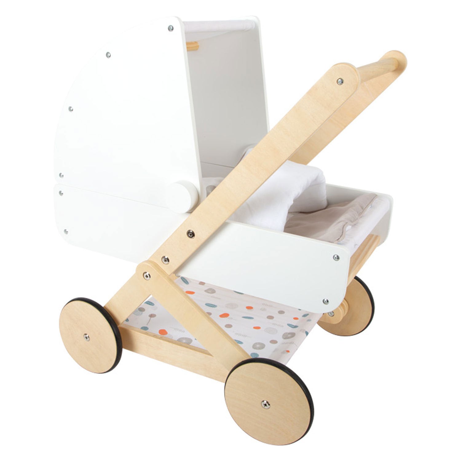 small foot - houten poppenwagen little button