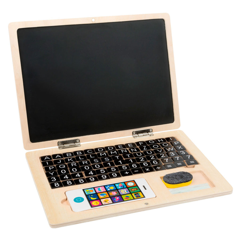 small foot - houten laptop met magneetbord