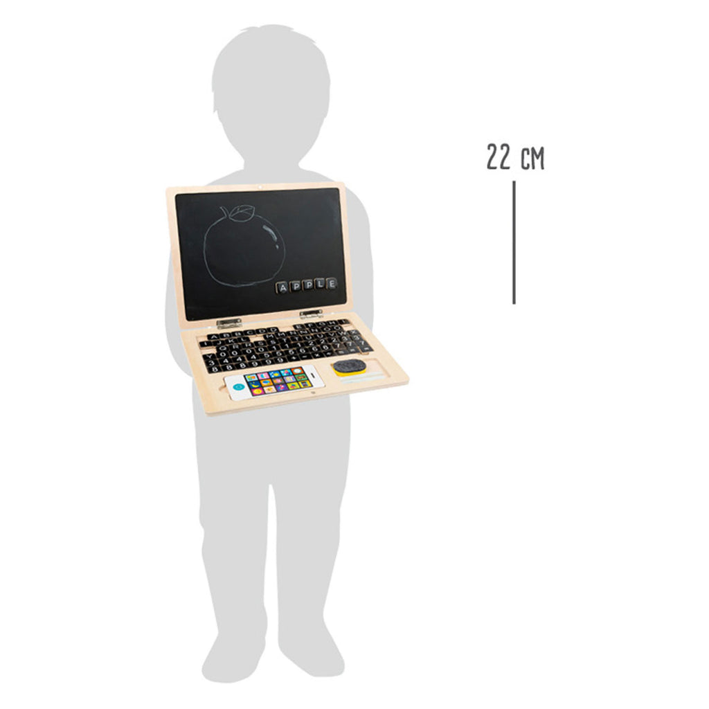 small foot - houten laptop met magneetbord