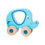 Small foot - houten duwfiguur dier op wielen