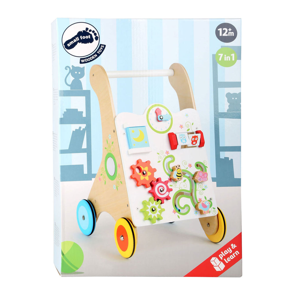 Small foot - houten baby walker loopwagen kleurrijk