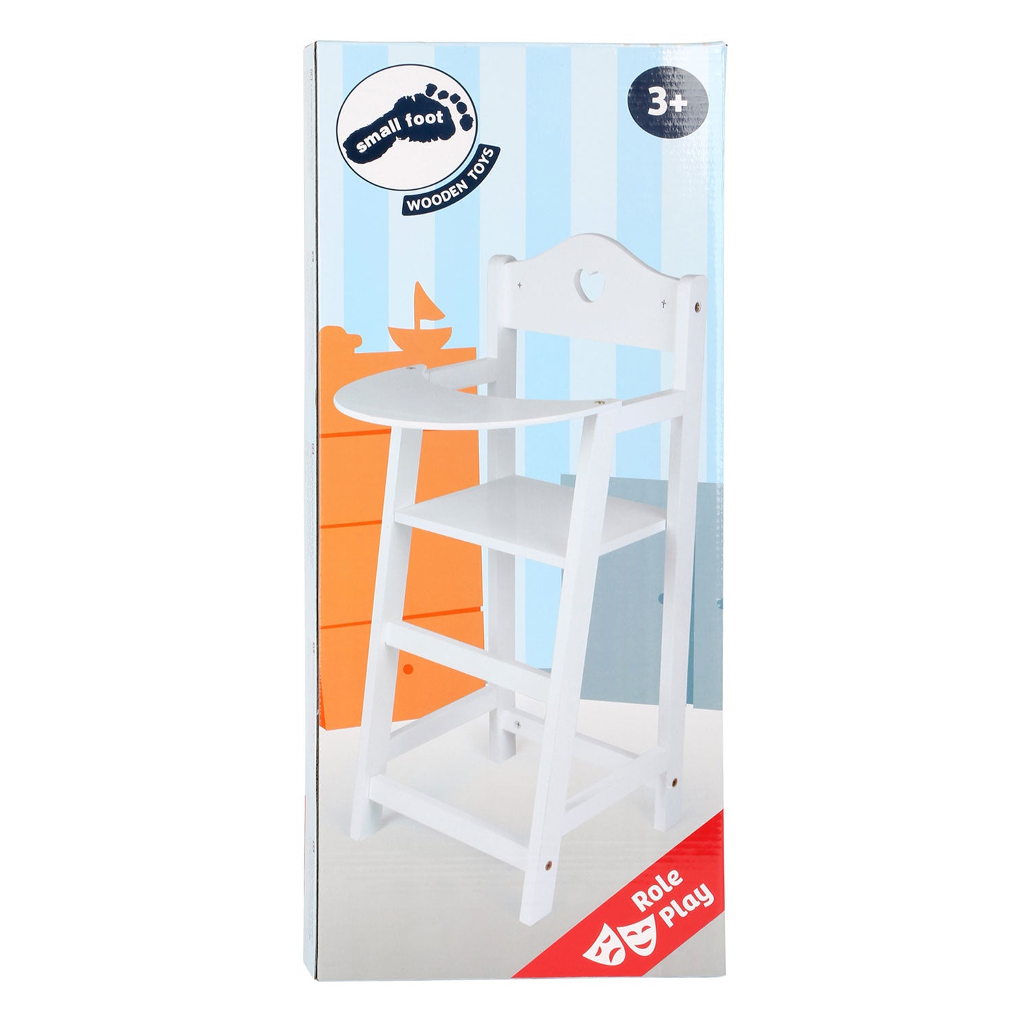 Small foot - houten poppenstoel wit