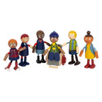 Small foot - houten poppenhuis familie met rolstoel, 6st.