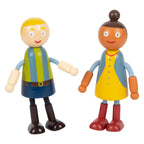 Small foot - houten poppenhuis familie met rolstoel, 6st.