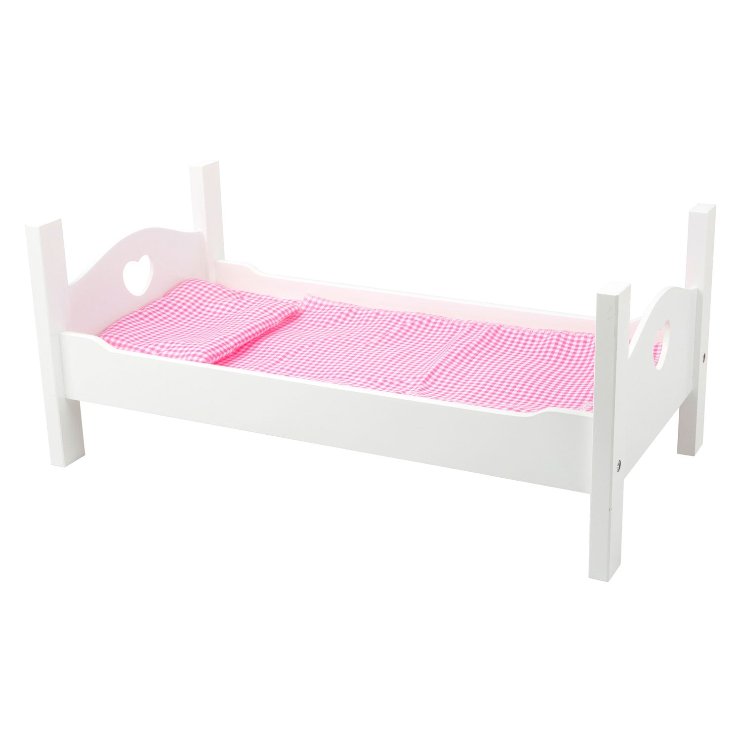 Small foot - houten poppenbed wit met beddengoed, 4dlg.