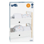 Small foot - houten poppenhoogslaper little button met beddengoed, 6dlg.