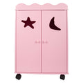 small foot - houten poppen kledingkast roze