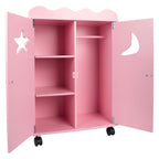 small foot - houten poppen kledingkast roze
