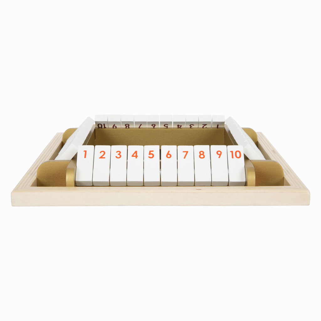 Small foot - shut the box houten dobbelspel gouden editie