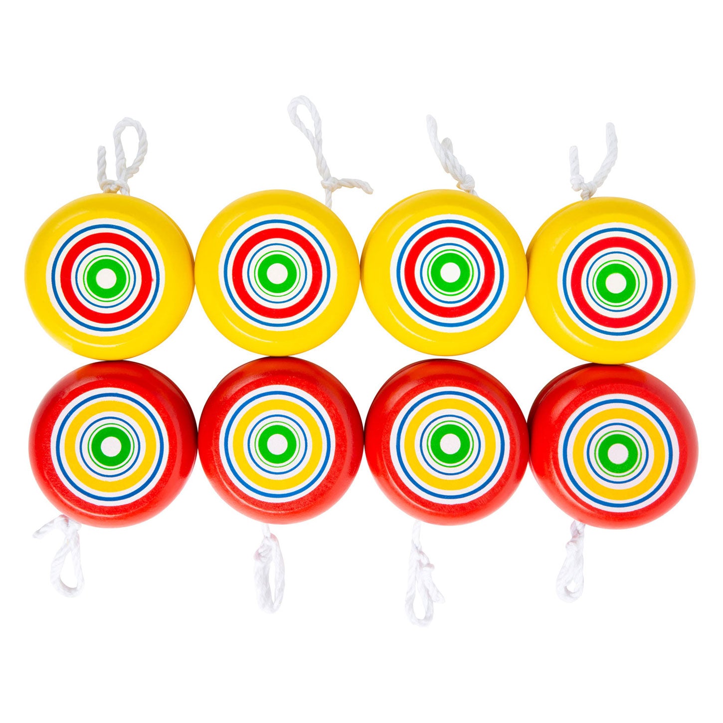 Small foot - houten jojo geel en rood, set van 8