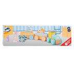 Small foot - houten trein met bosdieren pastel, 9dlg.