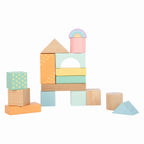 Small foot - houten bouwblokken pastel, 50dlg.