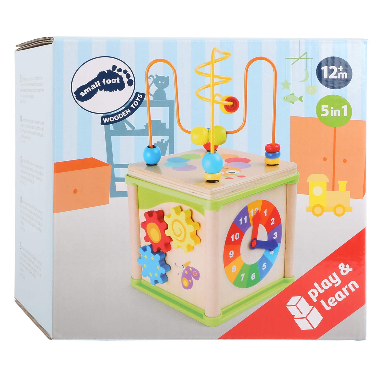 Small foot - houten activiteiten motoriek spiraal 5in1