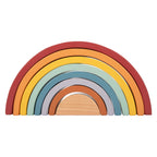 Small foot - houten regenboog bouw bogen met bal,