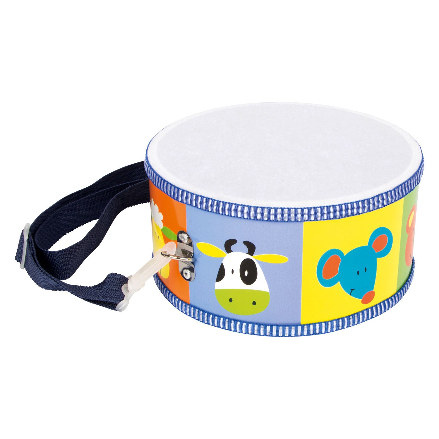 Small foot - houten trommel dieren met stokken, 3dlg.