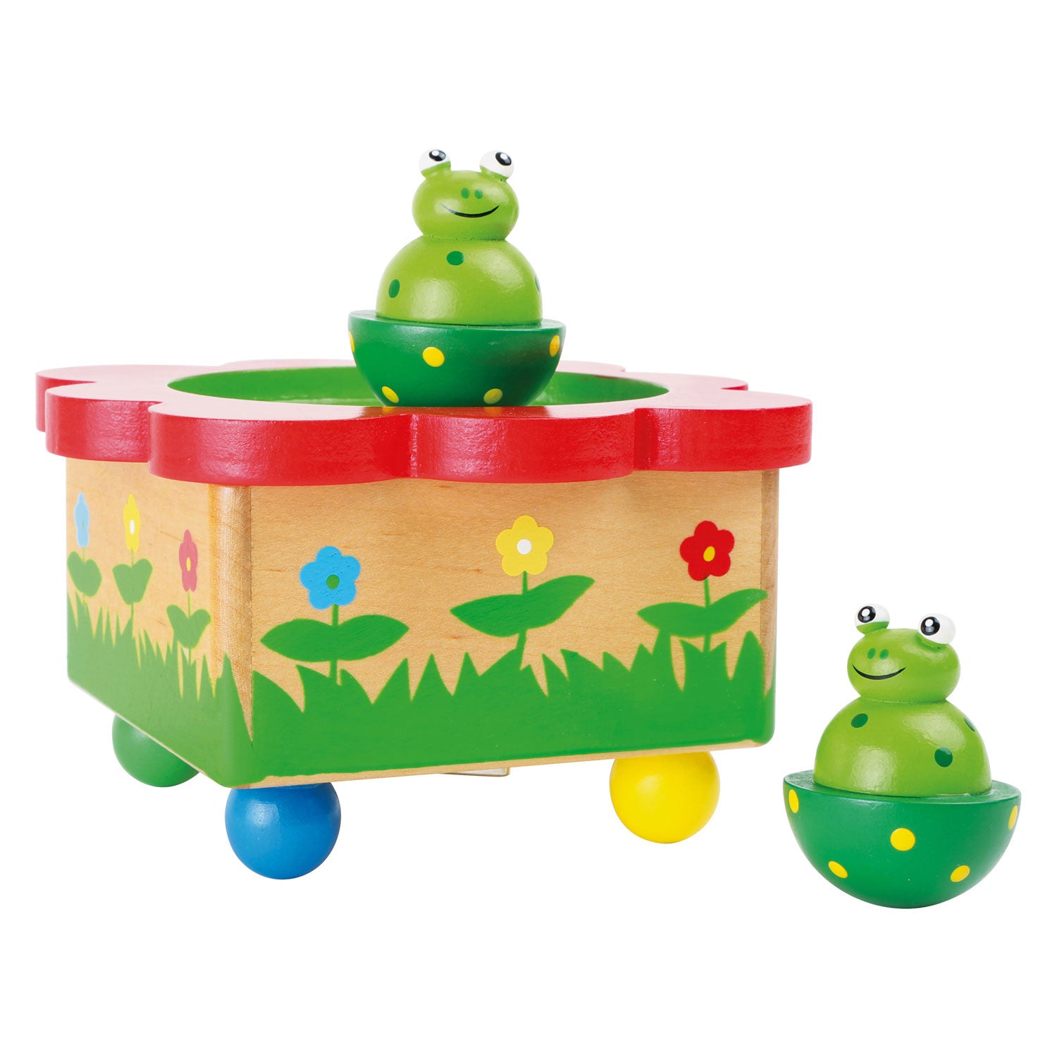 Small foot - houten muziekdoos kikker