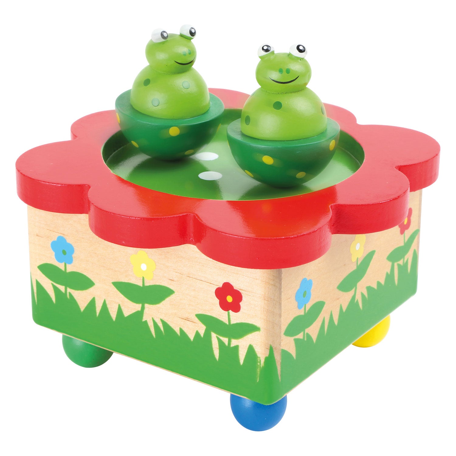 Small foot - houten muziekdoos kikker