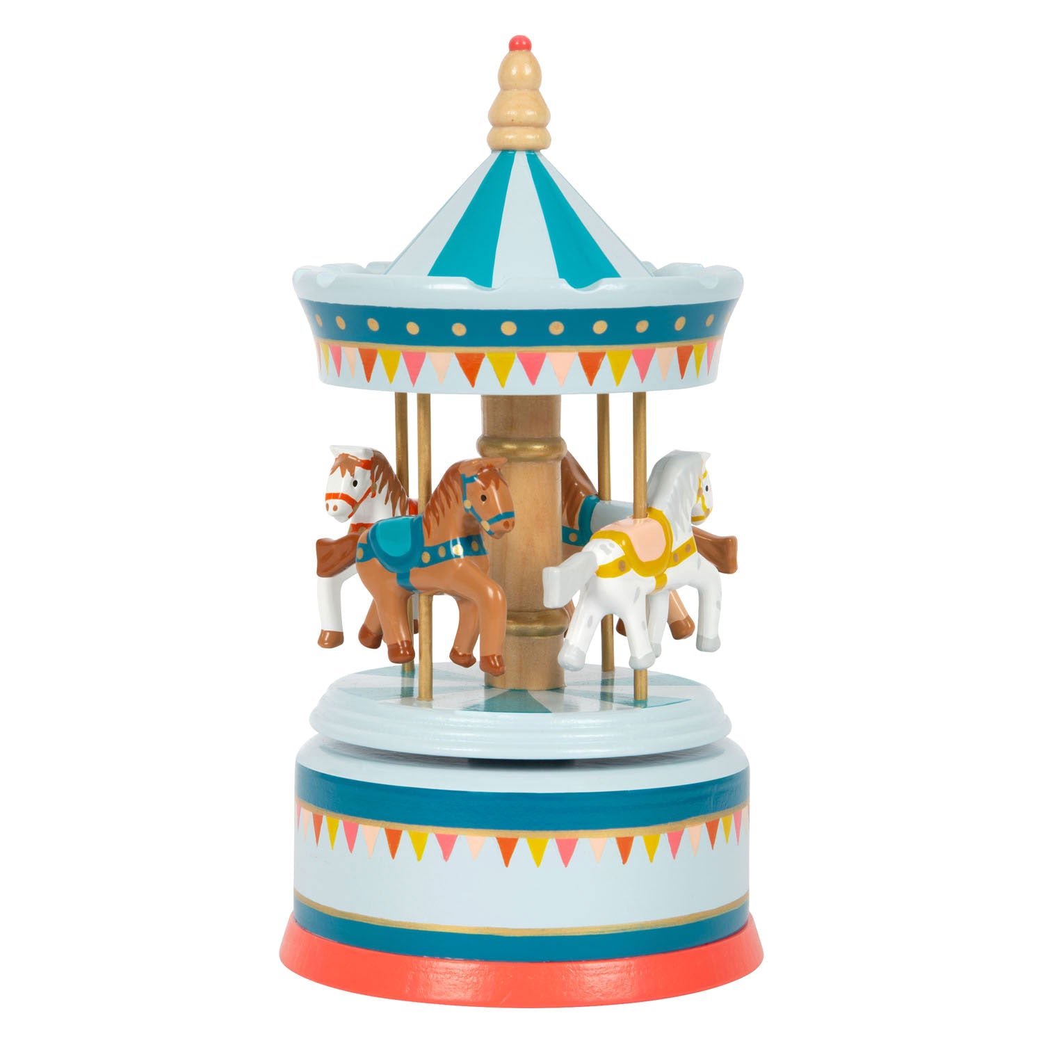small foot - houten muziekdoos draaimolen