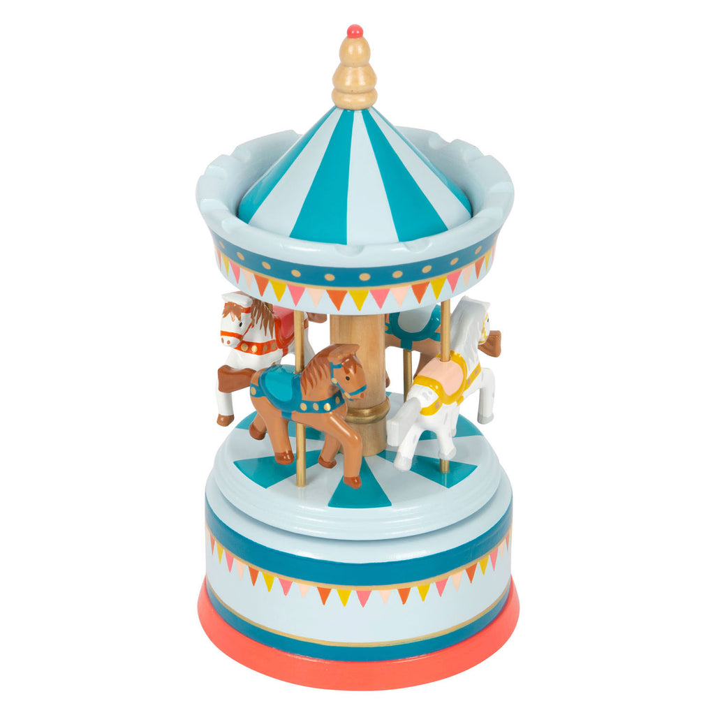 small foot - houten muziekdoos draaimolen