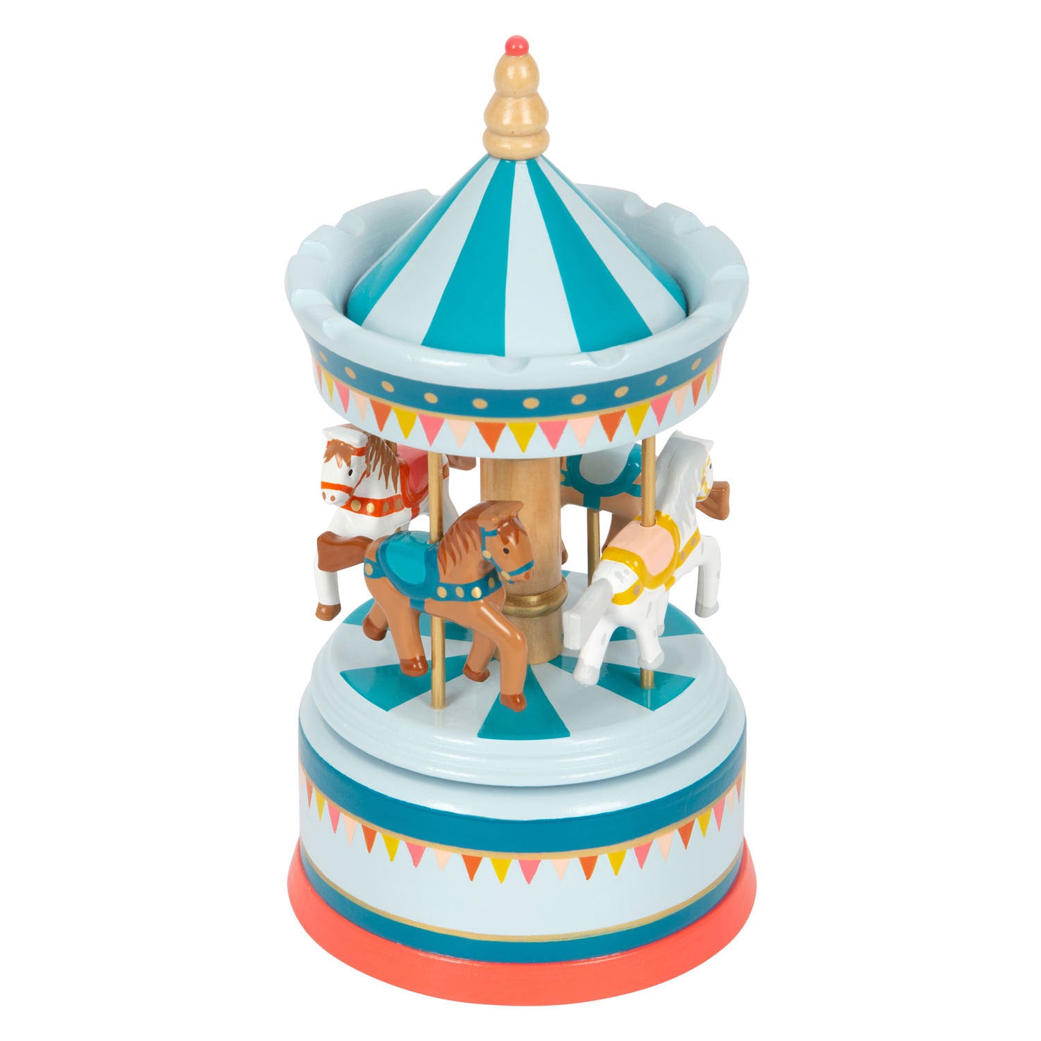 small foot - houten muziekdoos draaimolen