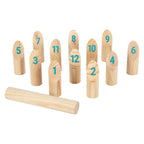 Small foot - houten kubb met nummers werpspel in tas, 13dlg.
