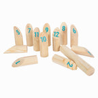 Small foot - houten kubb met nummers werpspel in tas, 13dlg.