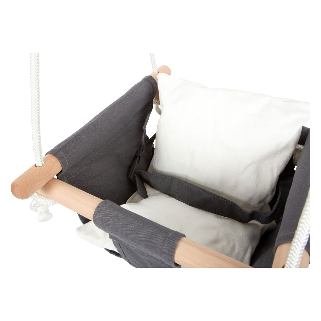 Small foot - houten babyschommel met kussen